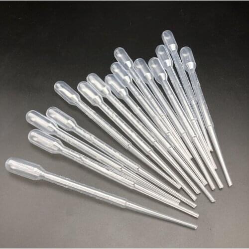 500pcs Lab Plastic Pasteur Pipette 0.2ml 0.5ml 1ml 2ml 3ml 3ml-L 5ml transfering dropper for school experiment