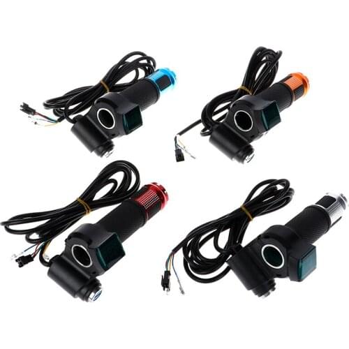 Hot! 1 pair 12-96V E bike Twist Throttle with Handle For Electric Bike Throttle with LCD Handle Throttle