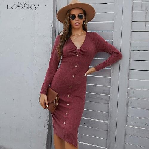 Модные трикотажные платья LOSSKY China At AliExpress