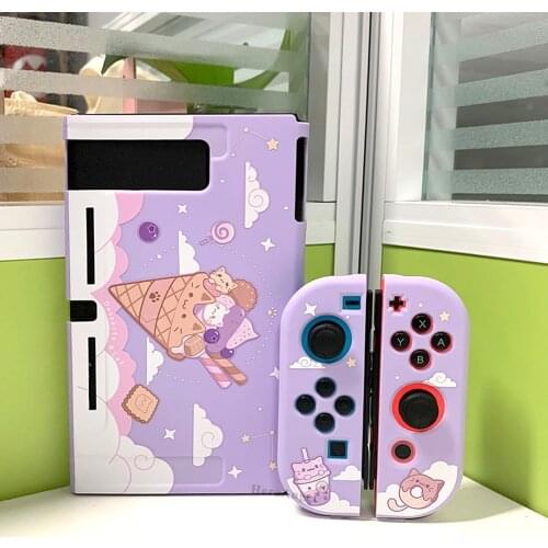 Kawaii Purple Protect Case for Nintendo switch Game Theme Soft TPU Housing Thin Shell Skin for Nintend Switch Accessories