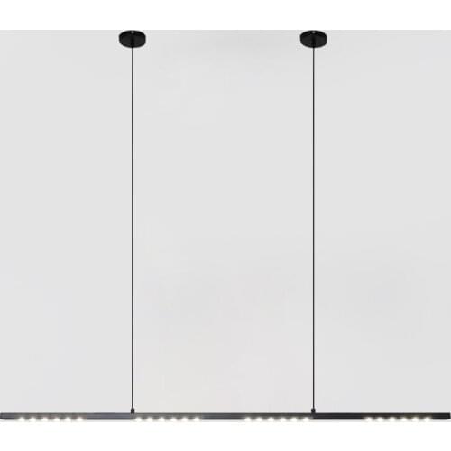 Postmodern minimalist creative personality LED long strip chandelier living room dining room study office chandelier