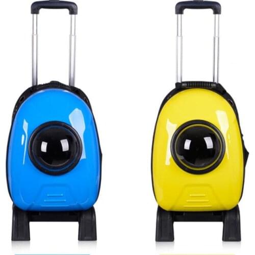 Mutil-purpose Outdoor Portable Cat Trolley bag Small Dog handbag Breathable Pet backpack