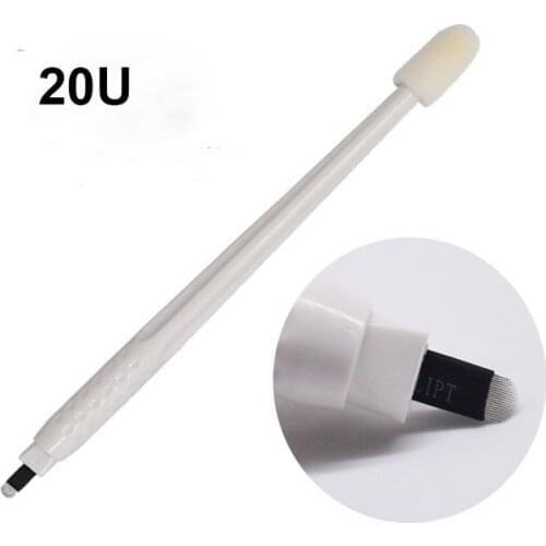 Newest 10pcs 0.16mm/0.2mm Disposable Tattoo Manual Pen 18 U Microblading Eyebrow Pen 18U/12/14/7Flex Tattoo Manual Pen