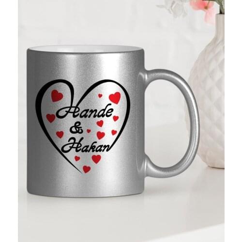 Personalized Valentines Day Themed Silver Gilt Mug Cup-16