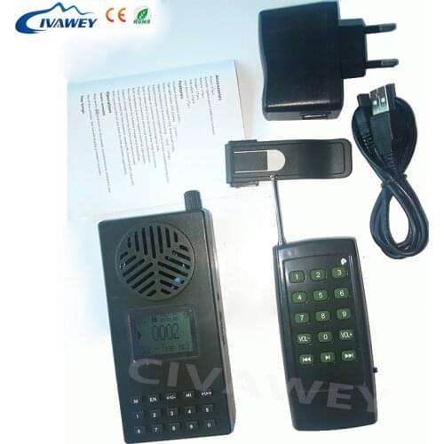 With 80-120M remote controller + battery 157 voices Hunting decoy speaker bird hunting equipment mp3 player with timer