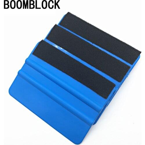 1pcs 10cm*7.3cm Blue Scraper with felt edge Car tools For Nissan Qashqai Opel Astra J H Kia Ceed Sorento Skoda Octavia A5 A7 2