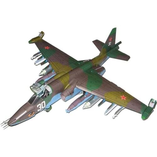 47*43cm Sukhoi Su-25 Frogfoot Fighter Aircraft DIY 3D Paper Card Model Building Sets Educational Toys Military Model 1:33