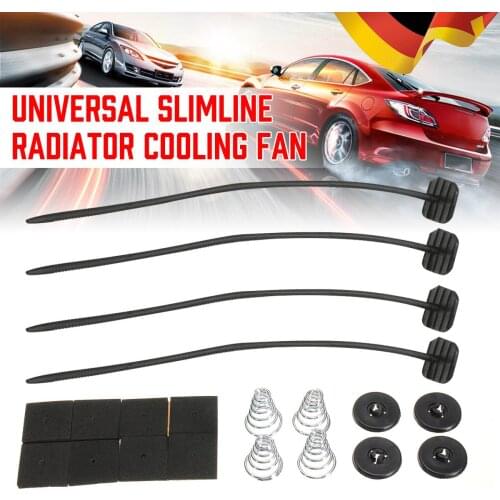 Universal Car Electric Radiator Cooling Cooler Fan Mount Fitting Kit Slim Line