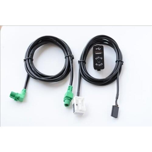 USB Aux Switch + Wire Cable Adapter For BMW E60 E61 E63 E64 E87 E90 E70 F25 F01 F02 F03 F04 F12 F13