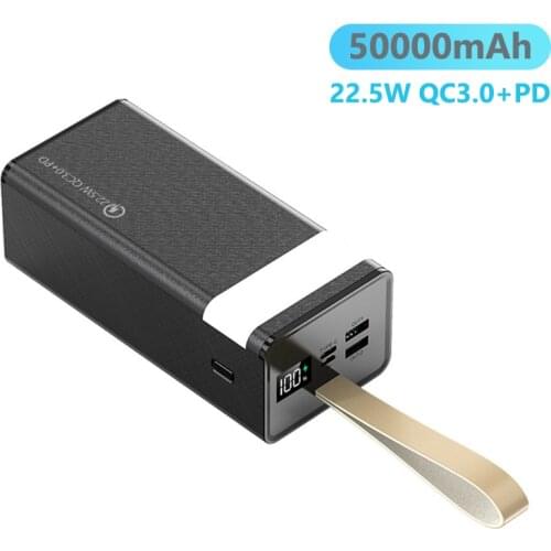 Power Bank 50000mAh with 20W PD Fast Charging Powerbank Portable Battery Charger PoverBank For iPhone 12Pro 11 XR Xiaomi Samsung