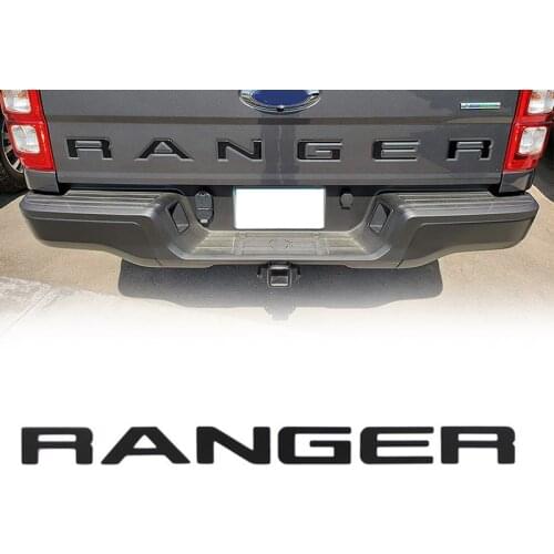 Tailgate Insert Letters for Ford Ranger 2019 2020, 3D Raised & Decals Letters, Tailgate Emblems (Black)
