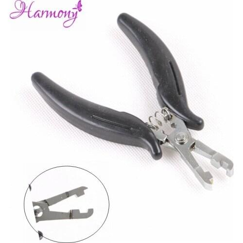 1pcs Professional Black Color flat-shaped square Tip Hair Pliers Micro Ring Pliers Hair Styling Tools For hair extension