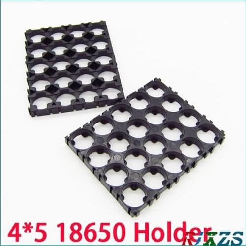 2PCS/alot 4*5 18650 Battery Holder Bracket Cylindrical Battery Holder 20pcs18650 Holder Safety Anti Vibration Plastic Case Box