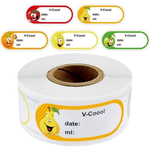 250pcs/roll Removable Freezer Labels Kitchen Food Storage Date Content Labels Stickers for Container Bottle Jar Packing Stickers