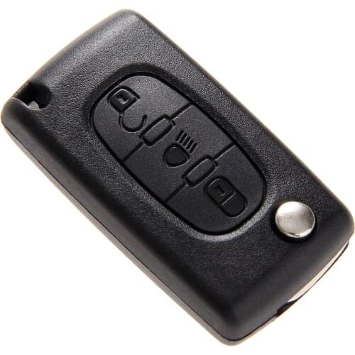 3 Buttons Car Flip Folding Remote Key Shell Fob Replacement Case For Citroen C4 C5 C6 C8 Uncut Blade Flip Key Protect Covers