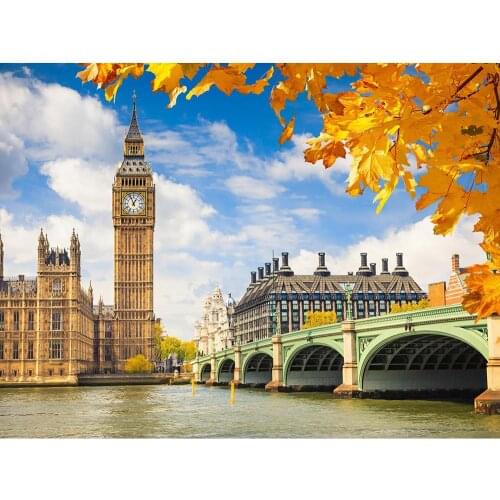 5D Diamond Painting UK Big Ben DIY Round Full Diamond Embroidery Kit Landscape Home Decoration Crafts