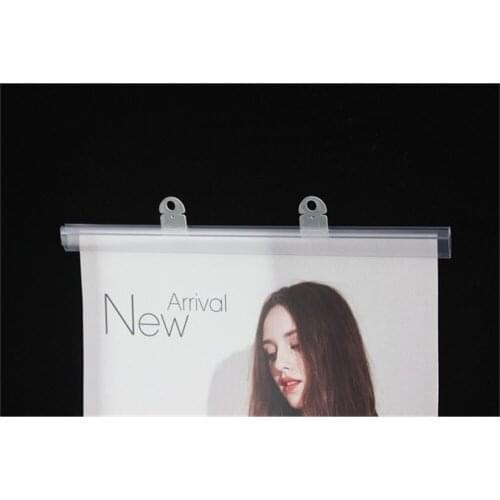70cm Paper poster snap frame rail banner sign clips tube poster hanger hook strip Poster picture paiting display snap rod