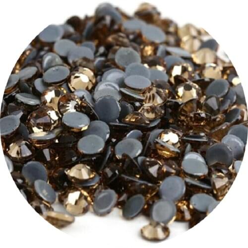 AAAAA Quality ss12 ss16 ss20 Flat back L.C.Topaz Hot Fix Rhinestones Glass Strass Rhinestones For clothes wedding decoration