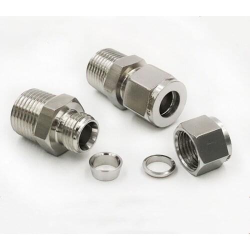 Free shipping Stainless Steel Pipe and Fitting 304 SS Pipe Fitting Tube DSJ-M,YDF-LOK,LOK-Fittings, Ferrule connector