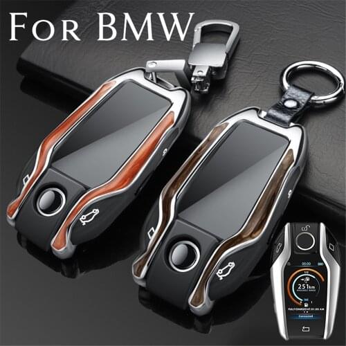 Zinc Alloy Smart Remote Car Key Fob Case Protector Cover Accessories Keychain Fit For BMW 7 Series G11 G12 G30 2016-2019 Styling