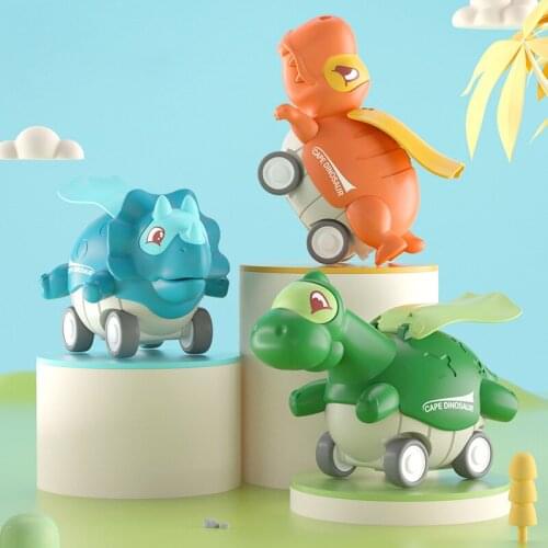 Kids Cartoon Dinosaur Pull Back Cars Children Toys Plastic Mini Racing Vehicle Toys For Children Boys Girls Christmas Gifts Hot
