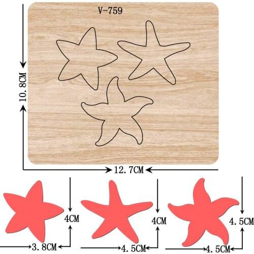 DIY New starfish wooden dies cutting dies for scrapbooking /Multiple sizes /V-759