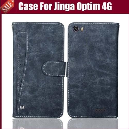 Hot Sale! Jinga Optim 4G Case High Quality Flip Leather Phone Case Protective Cover For Jinga Optim 4G Case With Card Slots