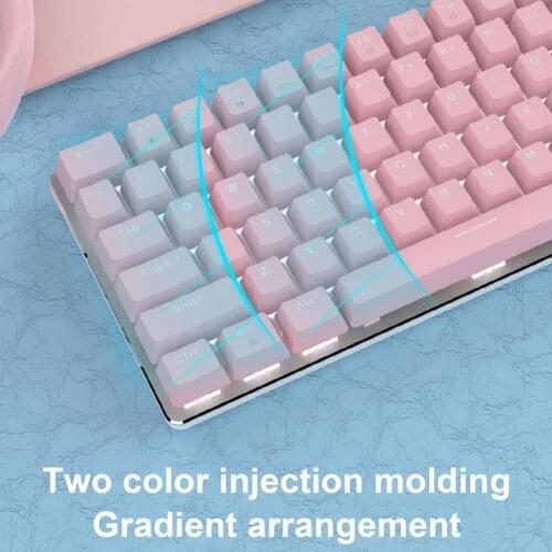 Wide Compatibility AJAZZ Durable 82 Keys Office Mechanical Keyboard Fine Workmanship Gaming Keyboard Wear Resistant for PC