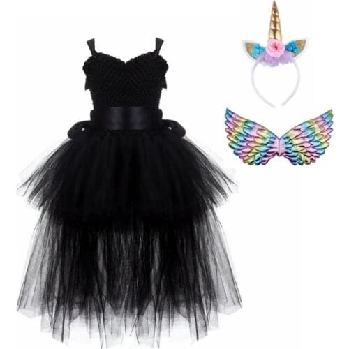 Rainbow Princess Dress Halloween Costume For Kids Carnival Candy Dress Up