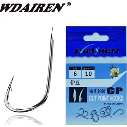 10pcs/Lot 1#-14# Durable black Maruseigo Hook No Ring Carp Fishing Hooks Seawater and Fresh Water Hooks gamakatsu