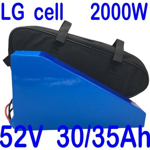 48V 52V 1000W 2000W eBike Scooter Battery 14S 52V 13AH 15AH 18AH 20AH 25AH 30AH 35AH Electric Bike Lithium Battery Use LG Cell
