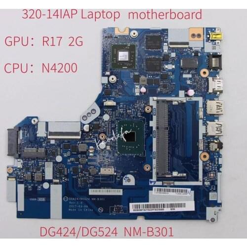 For Lenovo Ieadpad 320-14IAP Laptop Motherboard CPU:N4200 (SR2Z5) R17 2G DG424/DG524 NM-B301 FRU:5B20P19715 5B20P19714 Test ok