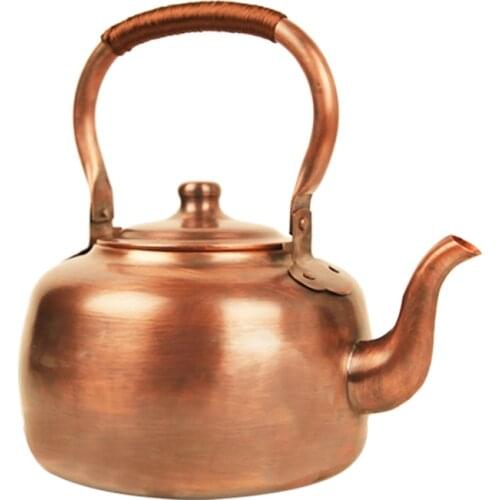 Copper pot kettle pure copper home handmade thickening teapot hot pot shop plus soup retro large gas brass pot