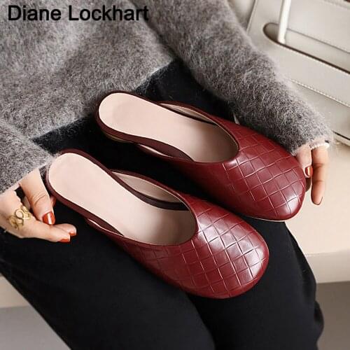 Summer Round Toe Flat Mules Lady Sandals Slippers Serpentine Slip On Women Outdoor Shoes Slides Leisure Time Vacation Flip Flops