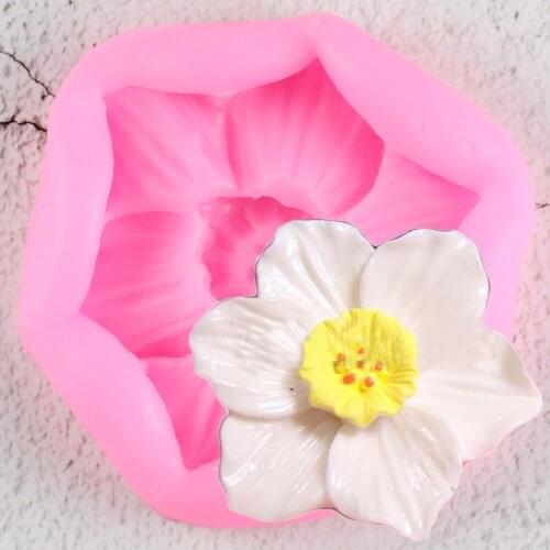Plumeria Flower Silicone Mold Cupcake Topper Fondant Cake Decorating Polymer Clay Jewelry Molds Candy Chocolate Gumpaste Moulds