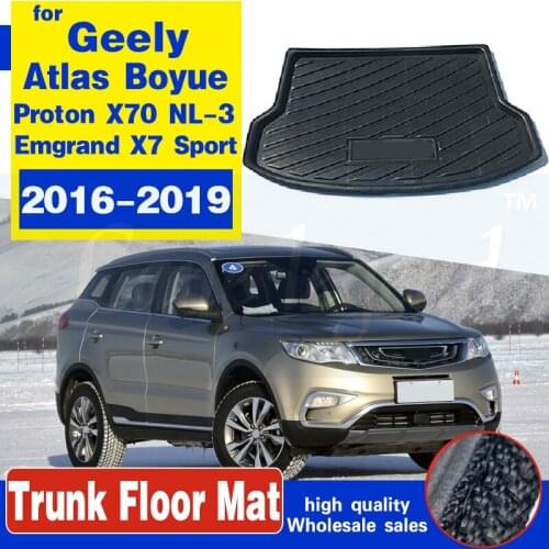 Fit For Geely Atlas Boyue Emgrand X7 Sport Proton X70 NL-3 2016~2019 Rear Trunk Tray Boot Liner Cargo Mat Pad Floor Carpet Mud