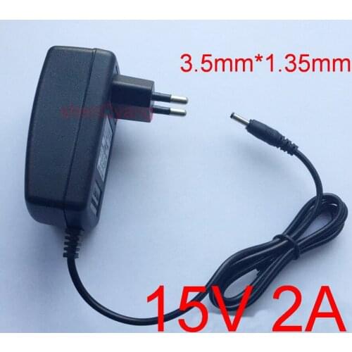 1PCS High quality DC 15V 2A IC programAC 100V-240VConverter Switching power adapter 2000mA Supply EU Plug DC 3.5mm x1.35mm