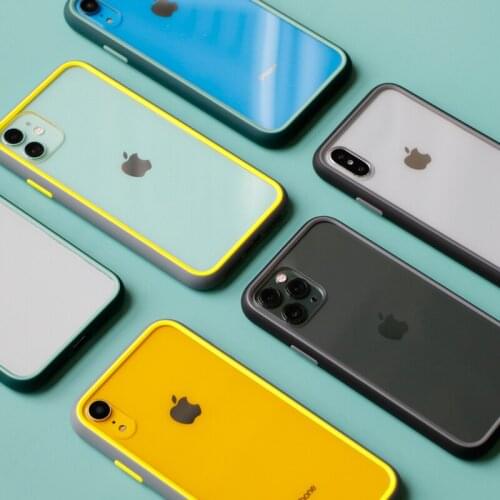 Clear simple case for iPhone XR Business iPhone 11 case for iPhone 7 Plus 8 Plus 7 8 X XS Max 11 Pro Max hard cover soft frame