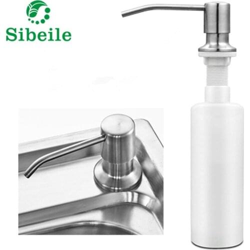 SBLE 350ML Kitchen Sink Soap Dispenser Liquid Soap Bottle White Plastic Lotion Pump Liquid Soap Dispenser For Kitchen Dispenser