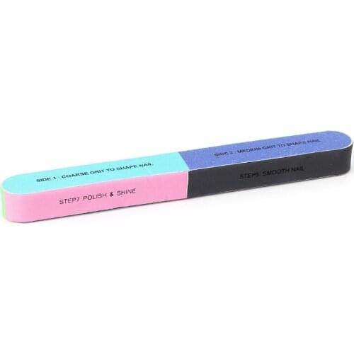 Lots Profession Manicure Six Sides Tools Article Nail File Calleidic Finger Nail