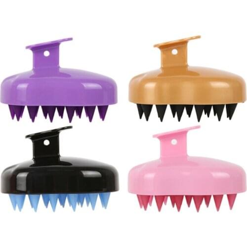 Silicone Hair Scalp Massager Shampoo Brush Head Scrubber Dandruff Brushes Deep Cleaning for Women Men or Pets