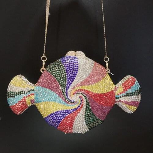 Blue/Green/Yellow Diamond Evening Bags For Women Rhinestone Purses Fashion Free Shipping Candy-Shaped Lady Mini Crystal Bags
