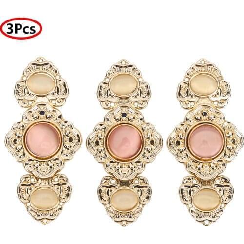 Sparkly Gemstone Plum Vintage Chinese Style Cape Cloak Clasp Fasteners Cardigan Clips Sew On Hooks and Eyes