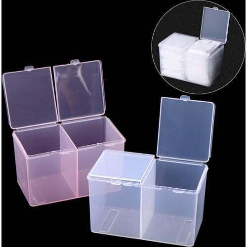 1PC Empty Grids Portable Storage Case Wipe Pads Cotton Swab Rods Container Makeup Tools Container