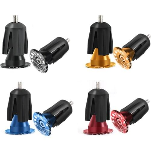 2pcs MTB Bicycle Handlebar End Plugs Covers Aluminum Alloy Mountain Road Bike Handle Grips Plug Caps Bicycle Accessories