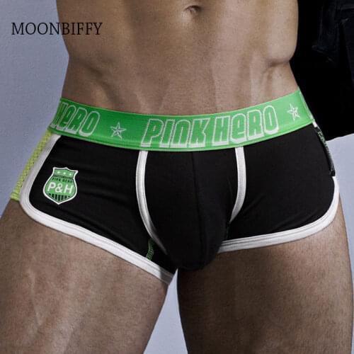 2021 Brand Pink Hero Sexy Underwear Mens Boxer Shorts Male Boxers Fashion Underpants Cotton Comfortable Breathable Panties