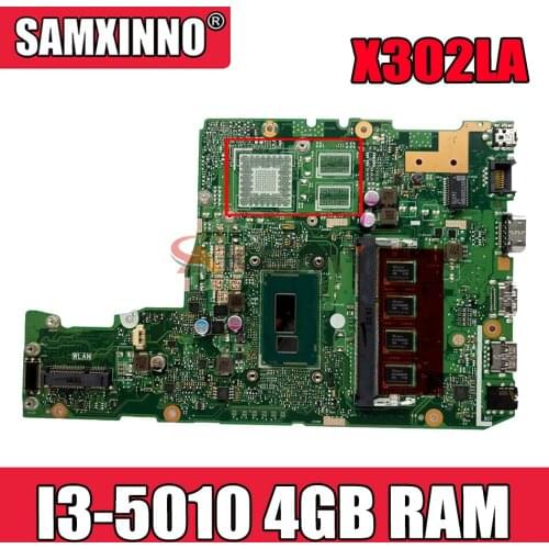 Akemy X302LA I3-5010 CPU 4GB RAM mainboard For Asus X302L X302LA X302LJ Laptop motherboard 90NB07I0-R00030 Tested free shipping