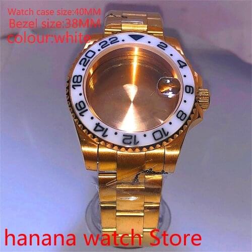 Bliger Suitable for Mingzhu automatic winding 40mm sapphire glass sealed back gold box series, with rotating white