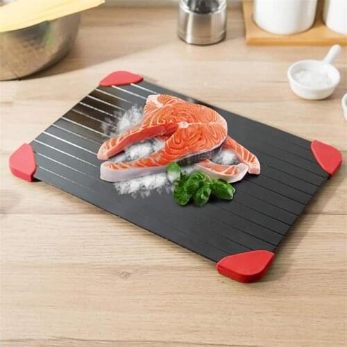 Fast Defrosting Tray Thaw Frozen Food Meat Fruit Quick Defrosting Plate Board For Frozen Food Meat Kitchen tool with corner