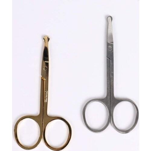 Cursavela 1PC Scissors Fake eyelashes Stainless Steel Eyebrow Scissor Nose Hair Mustaches Remove Scissor Trimmer Personal Care